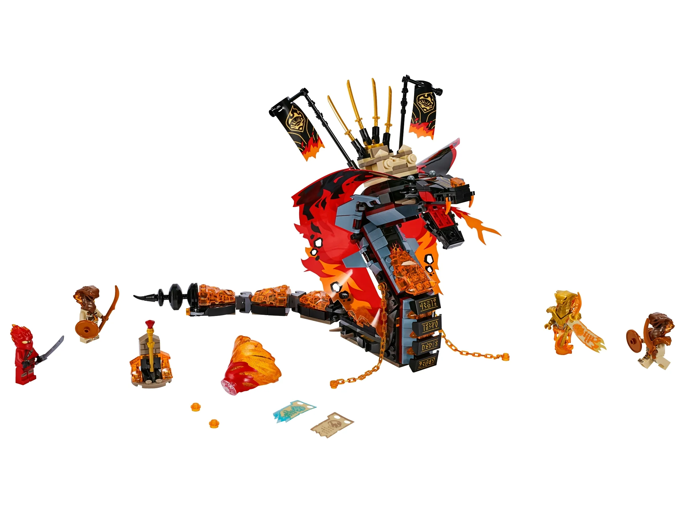 New Ninjago LEGO Char Black Snake Pyro Vipers Minifigure 70675 70677 G