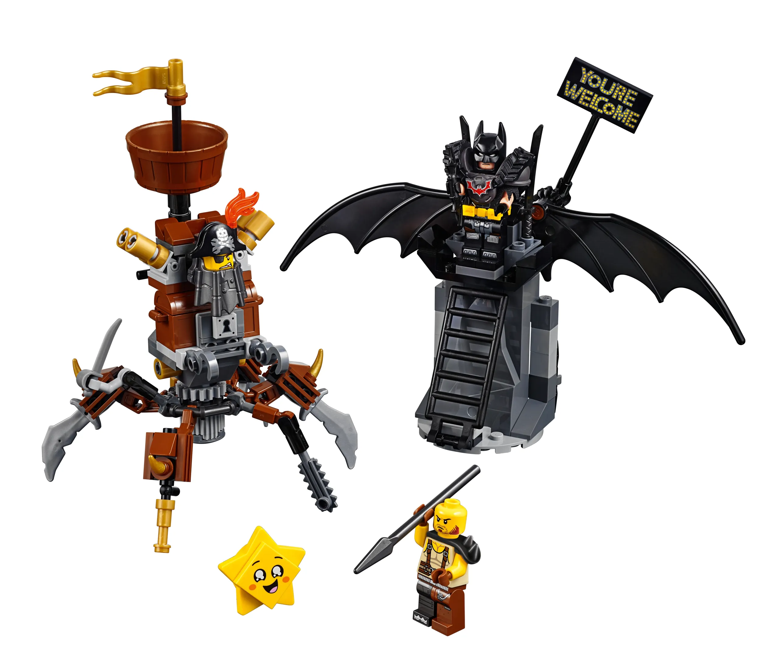 Lego MINIFIGURE Batman - Battle Ready, Tire Armor, Tattered Cape, Yellow  Utility Belt