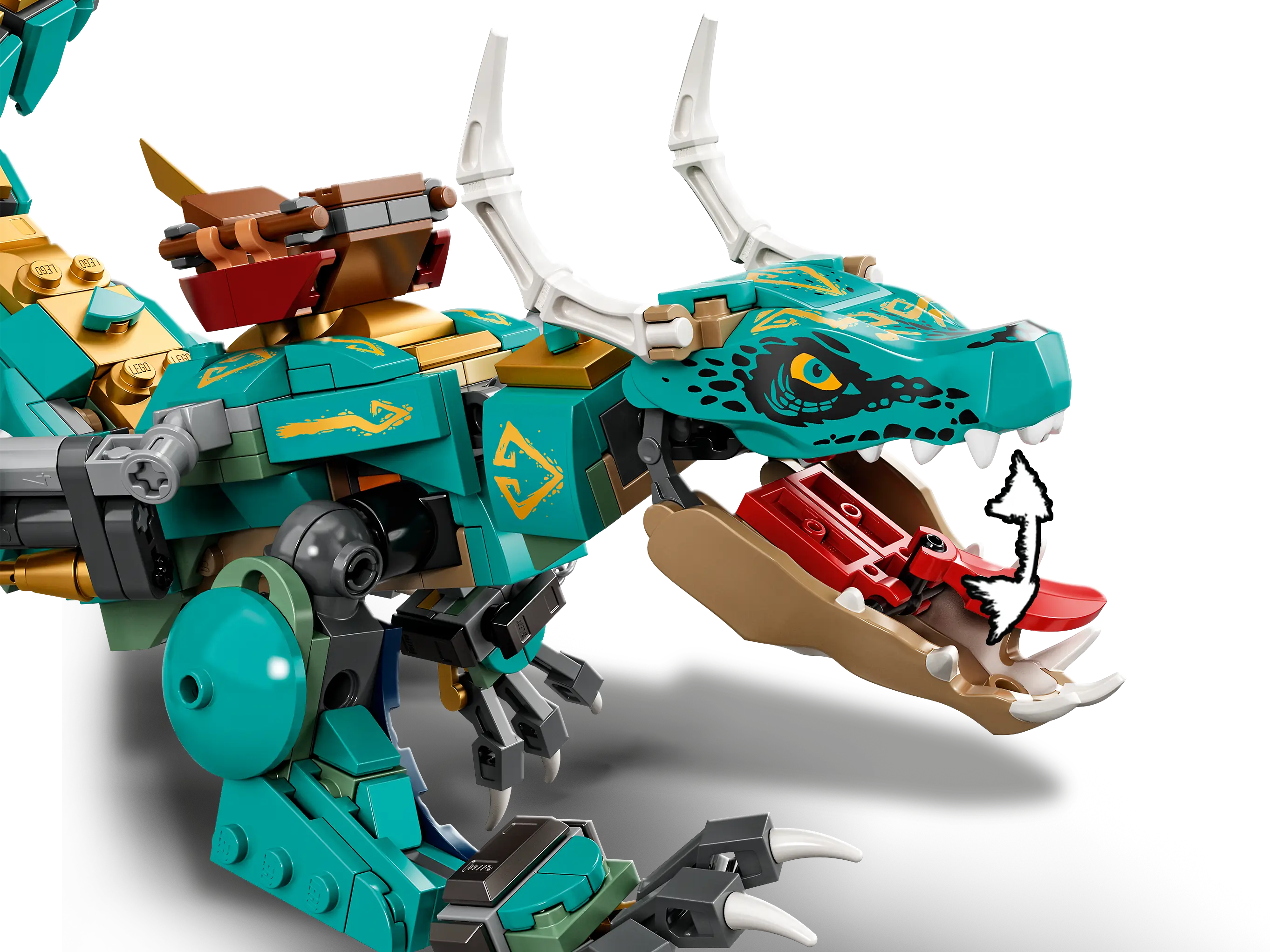 LEGO NINJAGO Jungle Dragon 71746 Building Kit; Ninja Playset Featuring  Posable Dragon Toy and NINJAGO Lloyd and Zane; Cool Toy for Kids Who Love