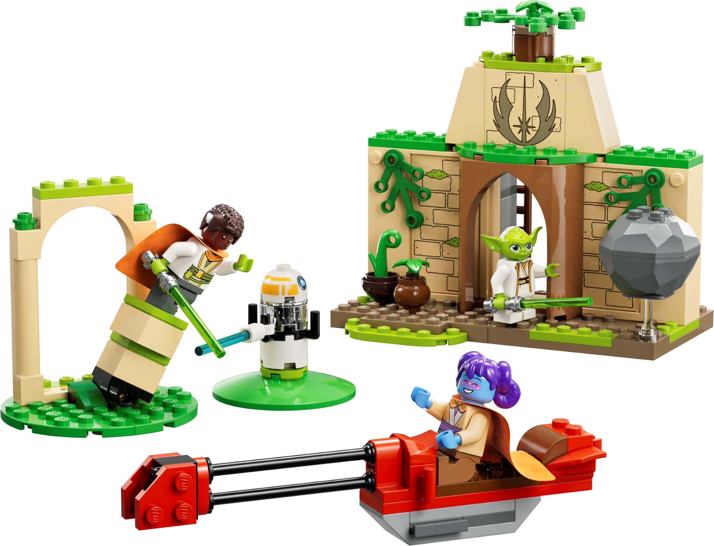 Lego Star Wars: Master Yoda Minifigure With Green Lightsaber