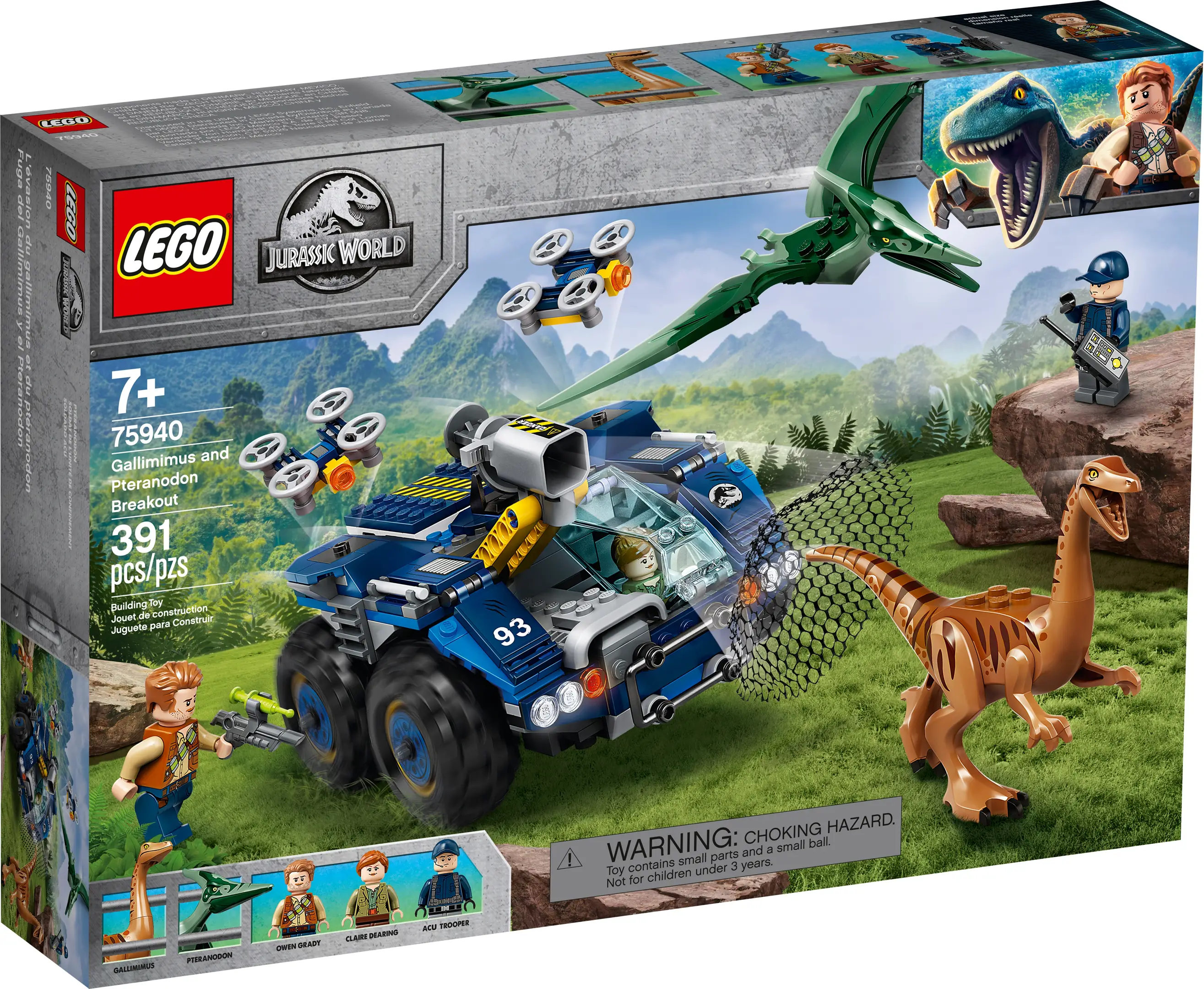 Lego 76939 jurassic world l'évasion du stygimoloch dinosaure jouet