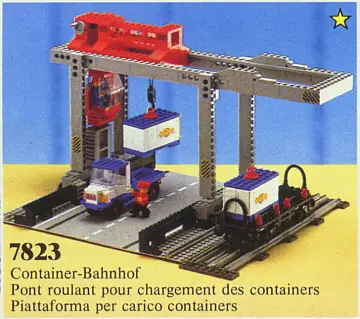 Container Train Lego LEGO Trains Container Crane Depot • Set 7823 • SetDB