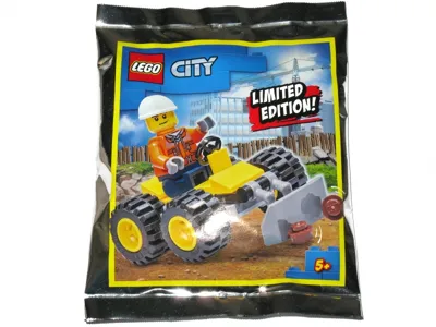 City Construction Worker with Bulldozer foil pack #1