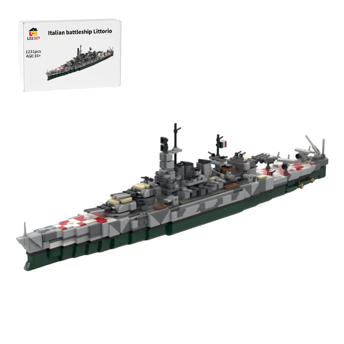 LesDiy Italian battleship Littorio • Set 3707410 • SetDB