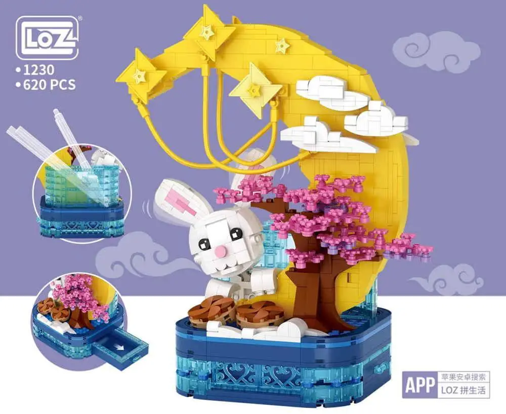 LOZ Moon rabbit pen holder • MINI BLOCKS • Set 1230 • SetDB