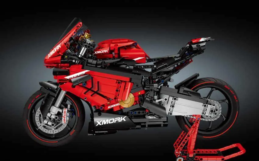 Mork - Motorrad in rot/schwarz | Set 028001