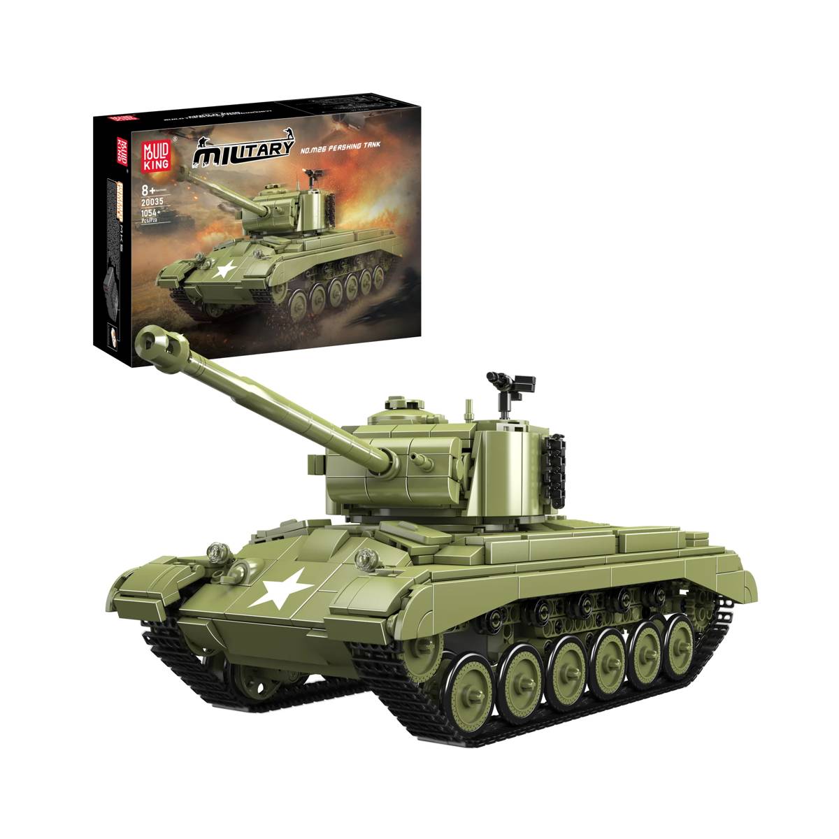 Mould King M26 Pershing Tank • Set 20035 • SetDB