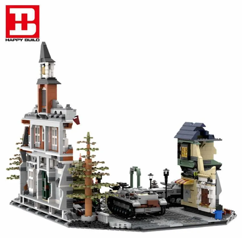 PANGU PG12004 Old Fishing House Shipyard Building Bricks Toy Set