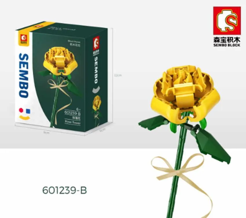 Sembo - Blume Rose gelb | Set 601239-B