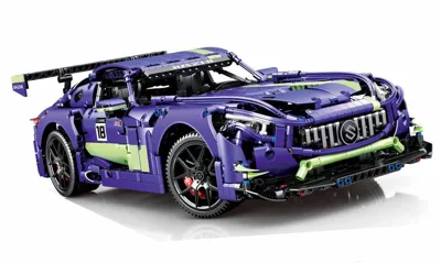 Sports car in purple
