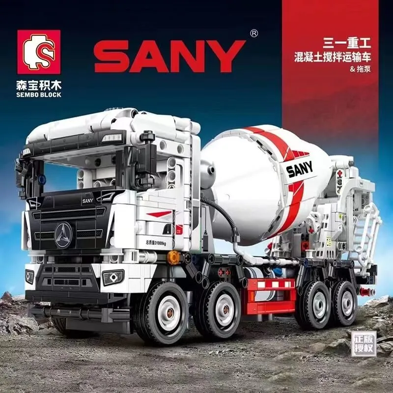 Sembo - SANY Concrete Mixer Truck and Trailer Pump | Set 712037