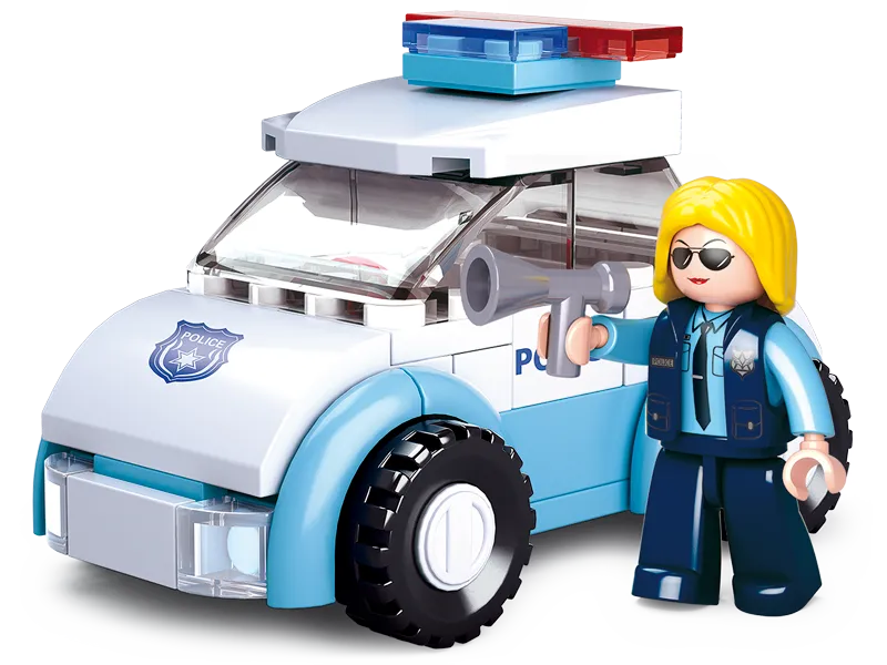 Police Woman with Police Car • Set M38-B0600B • SetDB