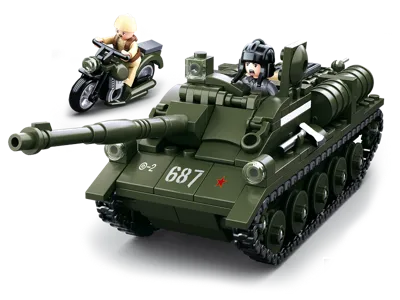 Sluban Military WW2 IS-2 Heavy Tank-AFOBRICK