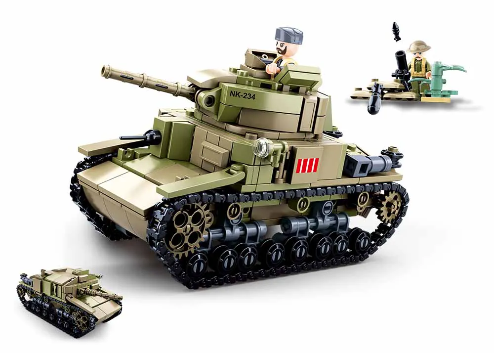 Bricks Army Tanks Military Set, Sluban Military Series