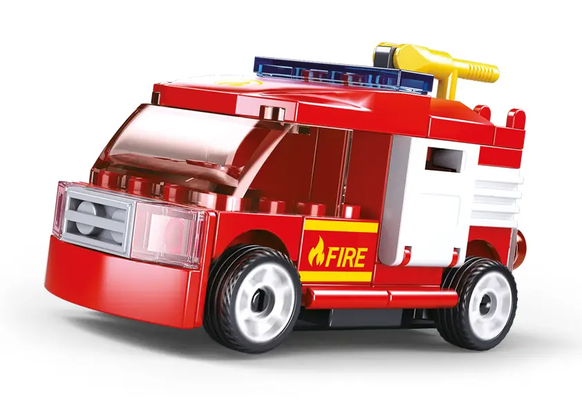 Sluban Pull Back Fire Truck Set M38 B0916G SetDB