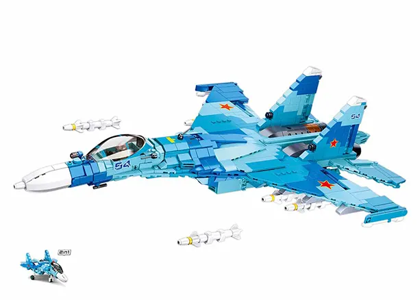 Sluban - Blue Jet Fighter 2 in 1 | Set M38-B0985