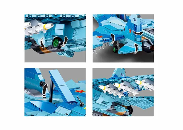 Sluban Military SU-27 Flanker-Afobrick