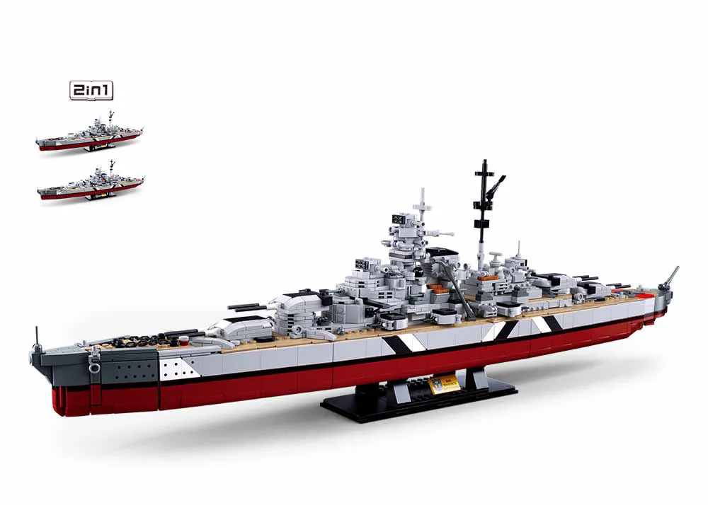 Sluban B1102 - Battleship Bismarck & Tirpitz (Speed Build Review) - DE Sluban B1102 - Battleship Bismarck & Tirpitz (Speed Build Review) - DE