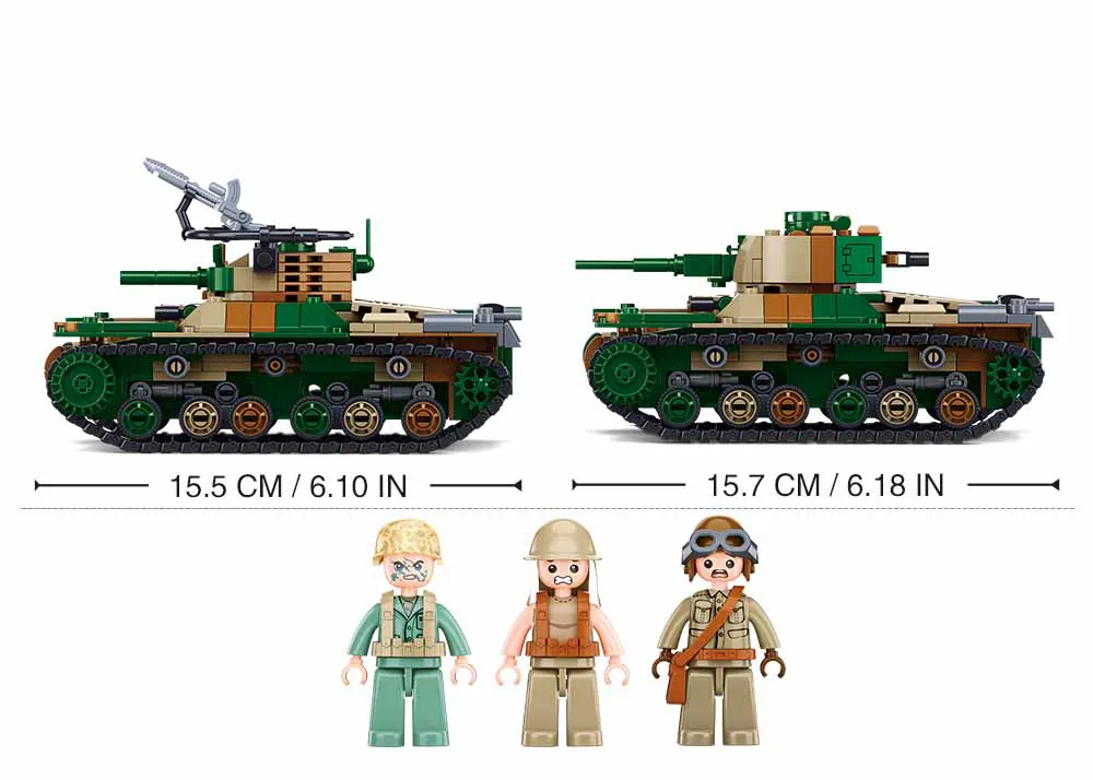 Sluban Type 97 Medium Tank • Set M38-B1107 • SetDB