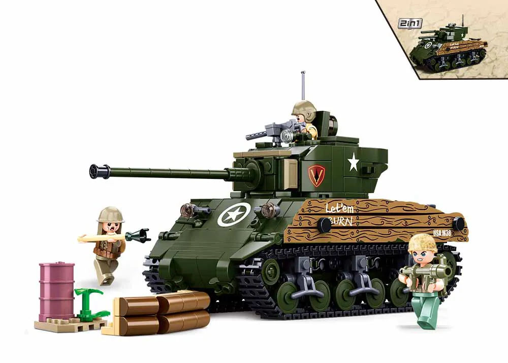 Sluban - Army Mittelschwerer Panzer M4A3 | Set M38-B1110