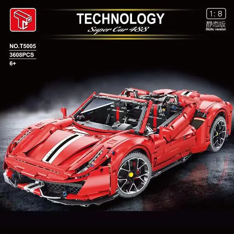 TaiGaoLe Super Car 488 Set T5005 SetDB Merlins Bricks