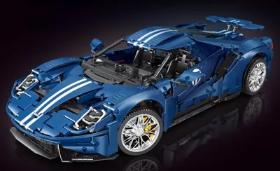 Super sports car in blue