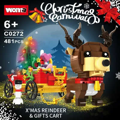 X'Mas Reindeer and Gifts Cart