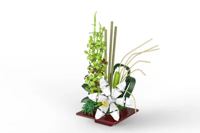 Ikebana rikka white