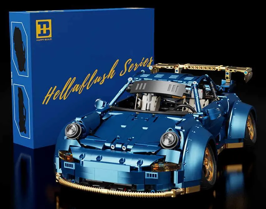 Happy Build - Supersportwagen in blau | Set YC-23006