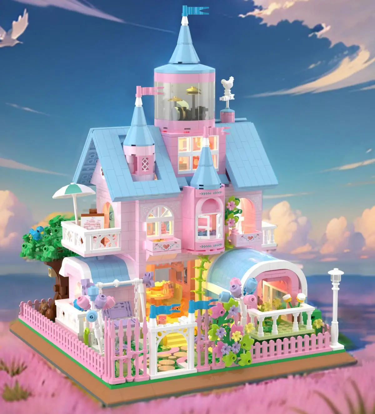 Lego 2024 pink castle