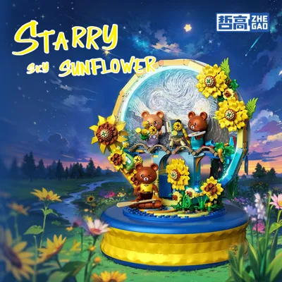 Starry Sky Sunflower Music Box