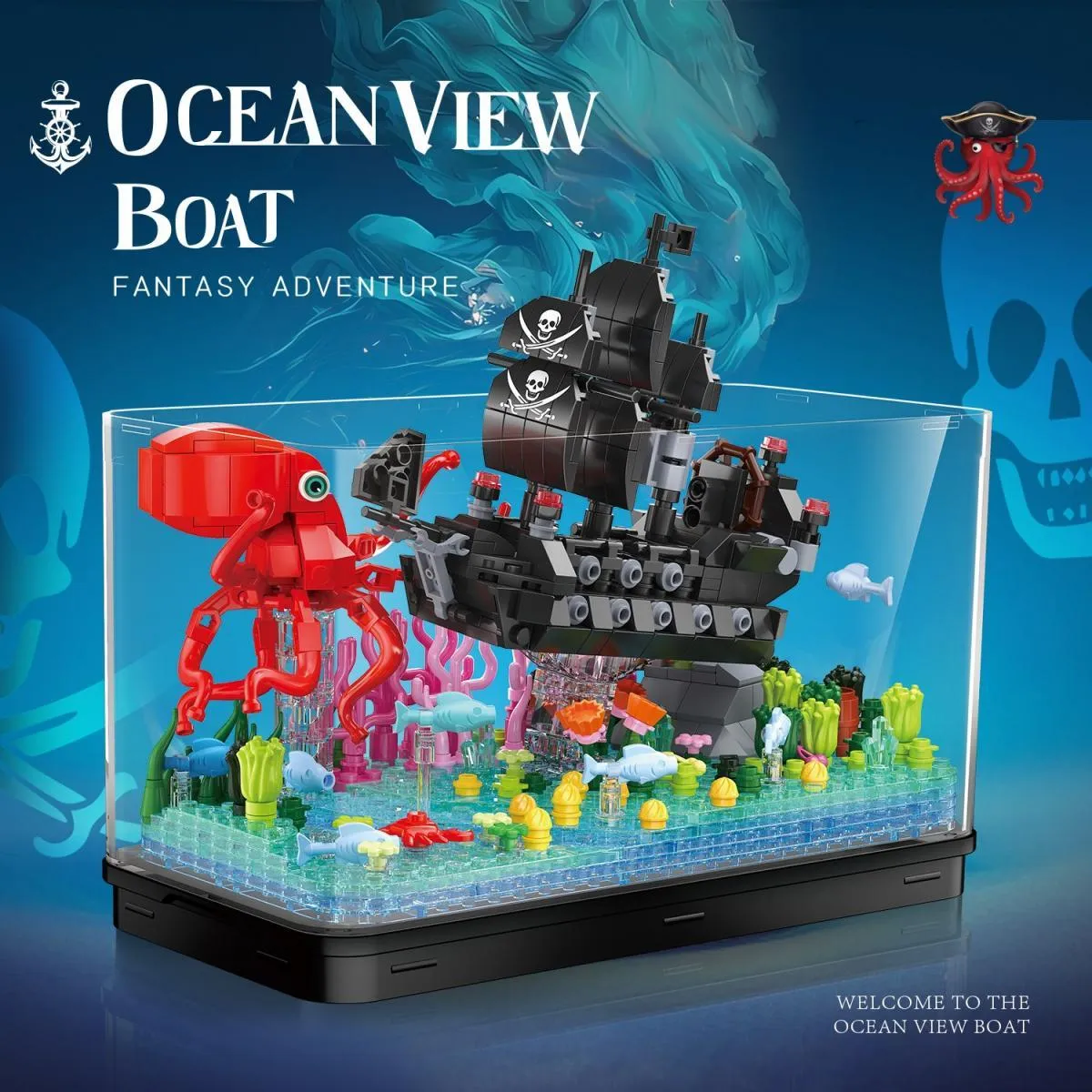 ZHEGAO Ocean View Boat：Fantasy Adventure • MINI BLOCKS