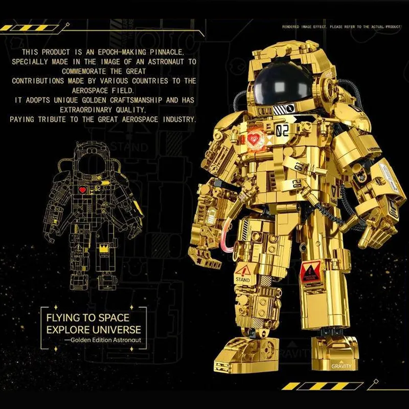 ZHEGAO Golden Space Astronaut • Set GZ6256 • SetDB
