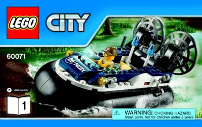 frustrerende Landbrugs Edition LEGO City Hovercraft Arrest • Set 60071 • SetDB