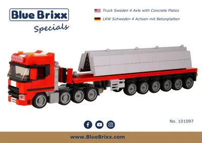 Manual Truck Sweden 4 Axle with Concrete Plates - 1