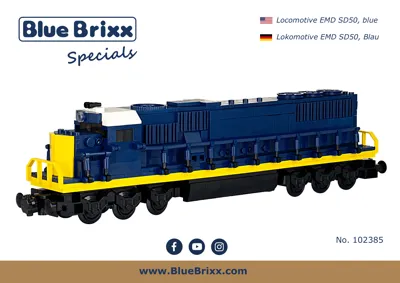 Manual Locomotive EMD SD50, blue - 1