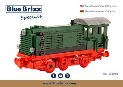 Manual Diesel locomotive V36 green - 1