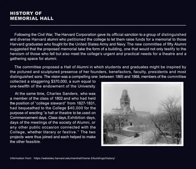Manual Harvard Memorial Hall - 1