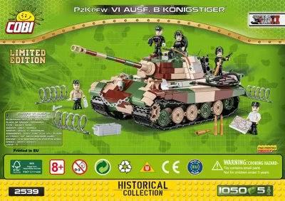 Anleitung Cobi Panzerkampfwagen VI Ausf. B Königstiger - Limited Edition 2539 Titelseite - 1