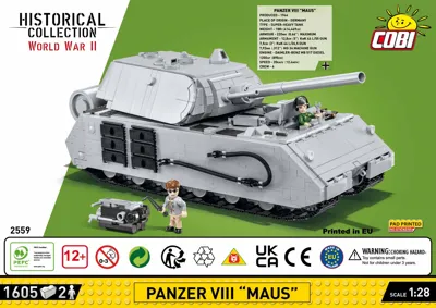 Cobi Panzer VIII Maus Set 2559 SetDB Merlins Bricks