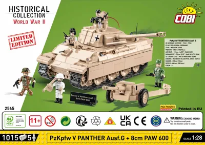 Manual PzKpfw V Panther Ausf. G + 8 cm PAW 600 - Limited Edition - 1