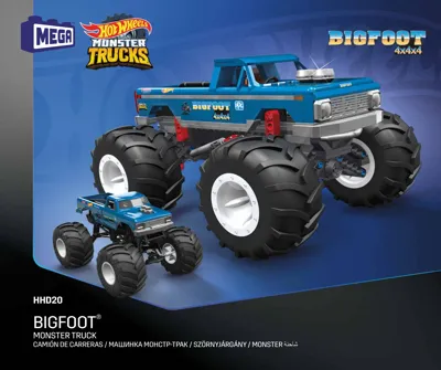 Manual Hot Wheels Bigfoot Collectible Monster Truck Building Toy - 1