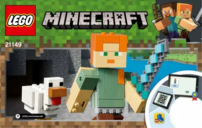 Manual Minecraft™ Alex BigFig with Chicken - 1