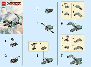 Manual THE LEGO™ NINJAGO™ MOVIE Mech-Drache – Mini-Modell - 1