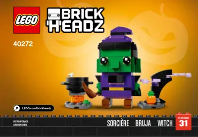 Manual BrickHeadz™ Halloween-Hexe - 1