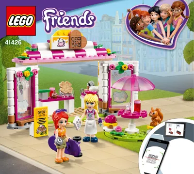  LEGO Friends Heartlake City Park Café 41426 Building Toy,  Outdoor Café Set Inspires Role Play and Includes 2 Buildable Mini-Doll  Figures, Great Gift for Kids Who Love Food Play (224 Pieces) 