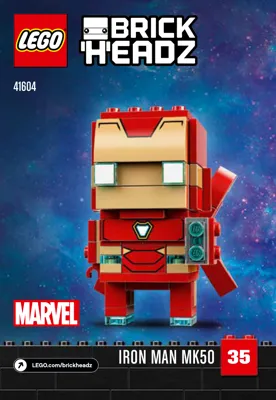 Manual BrickHeadz™ Iron Man MK50 - 1