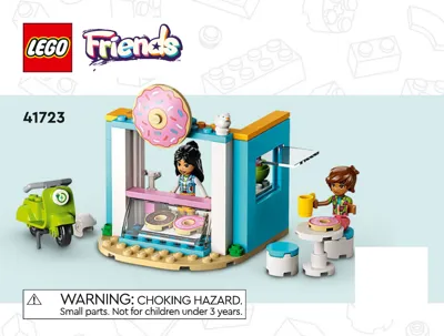 Lego Friends-Magasin de donuts, blocs, pièces, original, licence