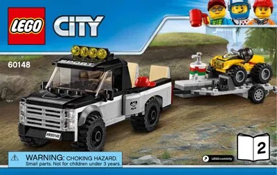LEGO City ATV Race Team 60148 Building Kit with Toy Truck and Race Car Toys  (239 Pieces) 