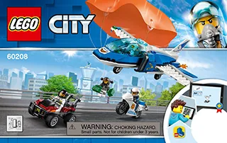 Lego City 60208 Sky Police Parachute Arrest Multicolor